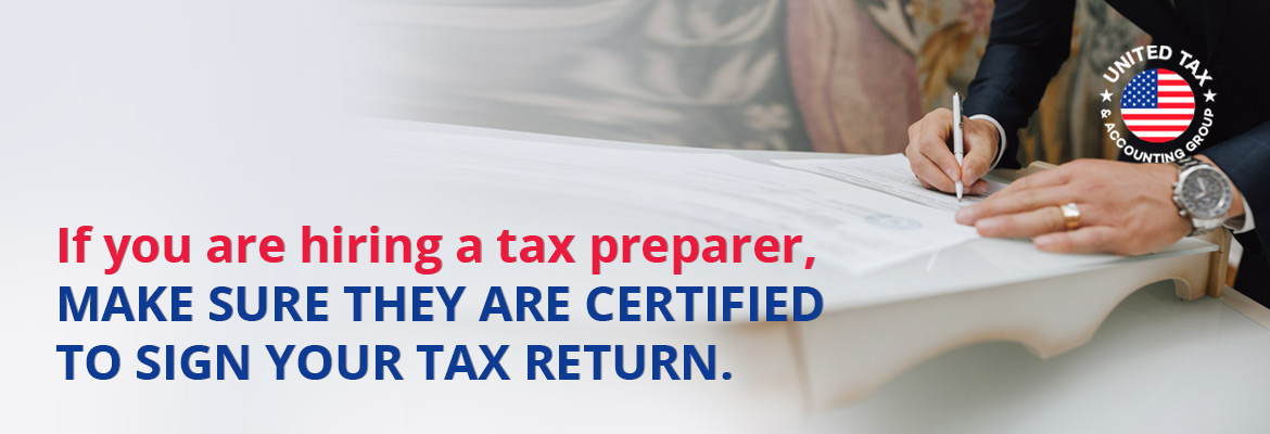 Certified Tax Preparer Can Sign a Tax Return Form For You
